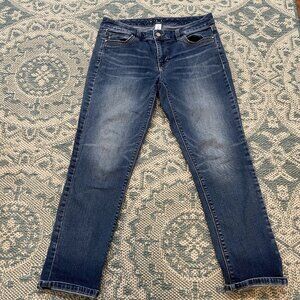 White House Black Market Slim Crop Blue Jeans